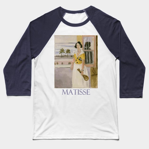 Woman with Mandolin (1922) by Henri Matisse Baseball T-Shirt by Naves